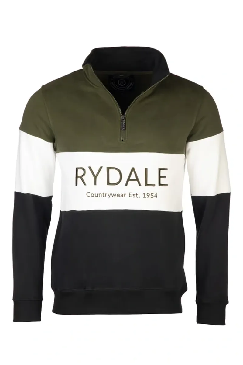 Rydale Byland Men's Sweatshirt - Rydale in Olive/White/Black