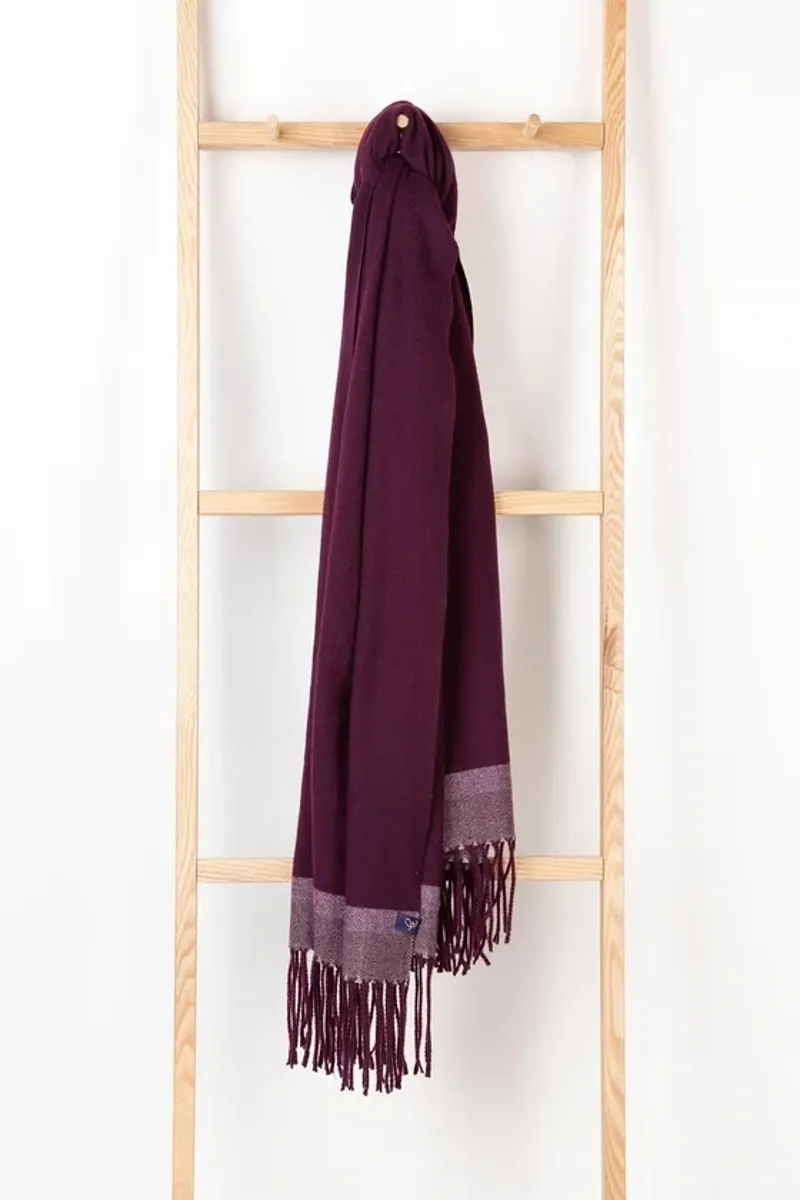 Rydale Ladies Bella Stripe Scarf in Berry/Sorbet/Silver-1