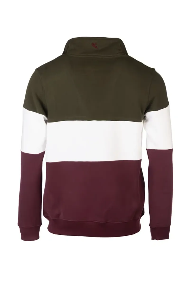 Rydale Byland Men's Sweatshirt - Rydale in Wine/White/Olive-1