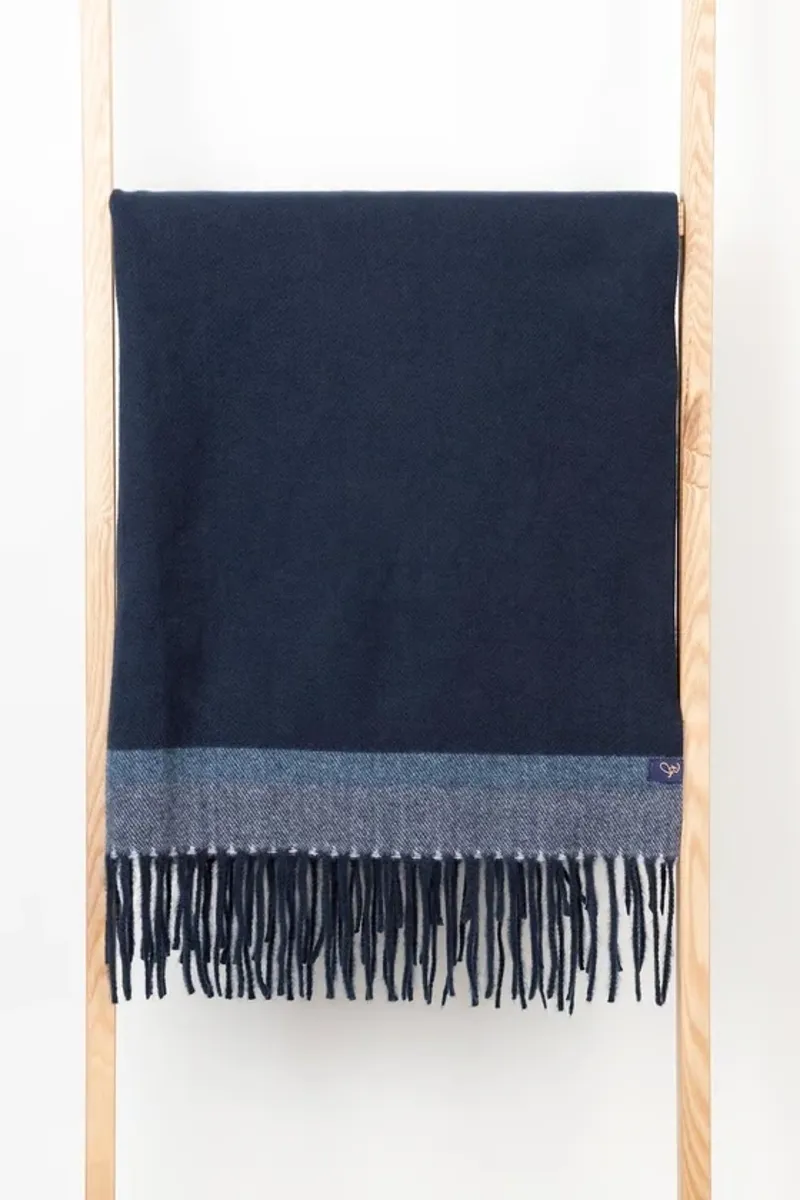 Rydale Ladies Bella Stripe Scarf in Navy/Sorbet/Blue