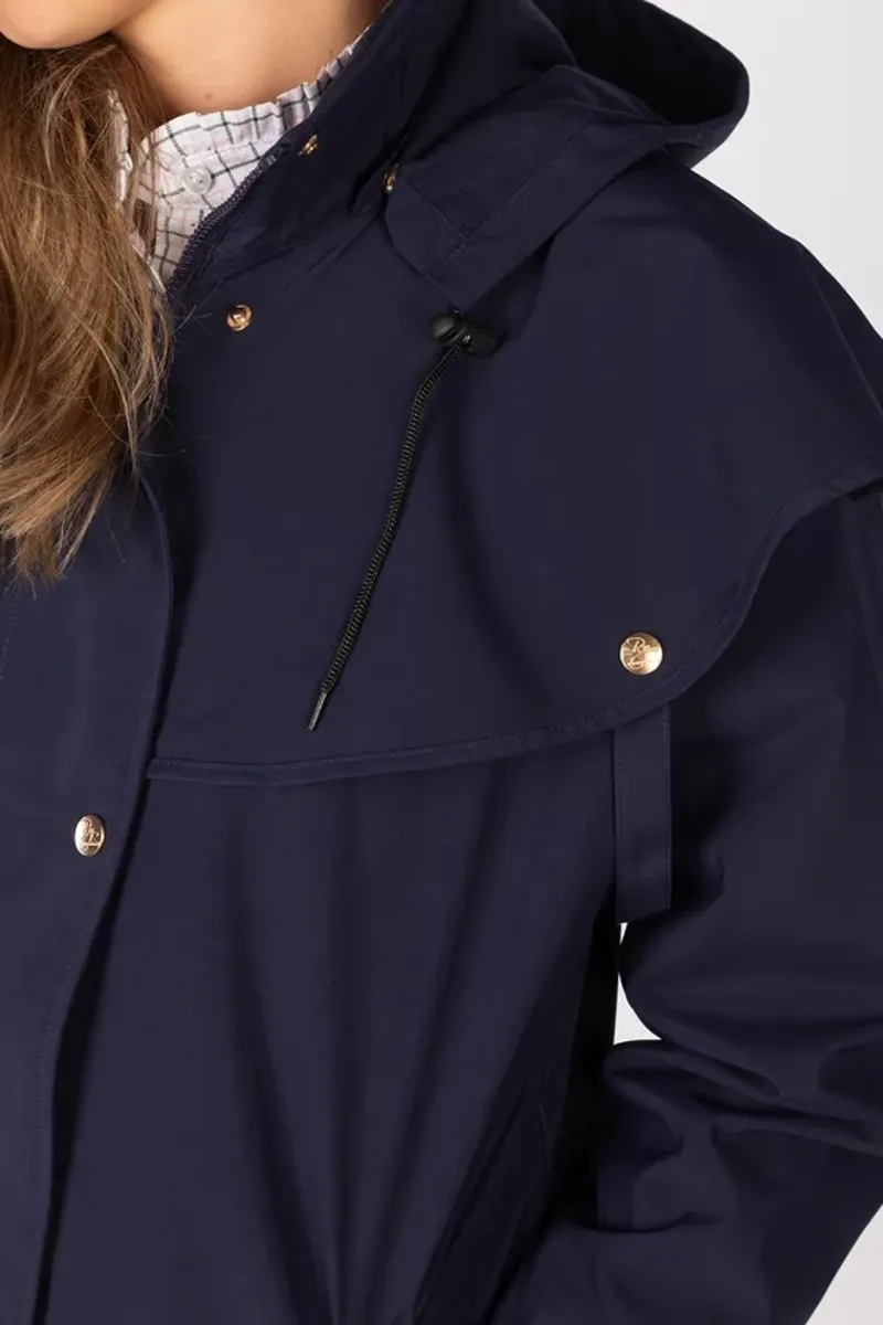 Rydale Ladies Bramham Full Length Coat in Dark Navy-4