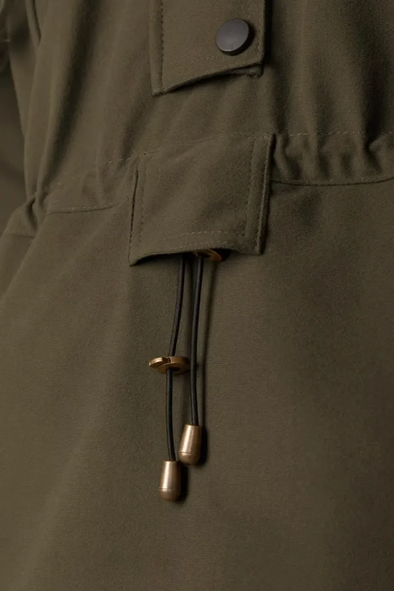 Rydale Ladies Danby Long Performance Shooting Smock in Dark Olive-3