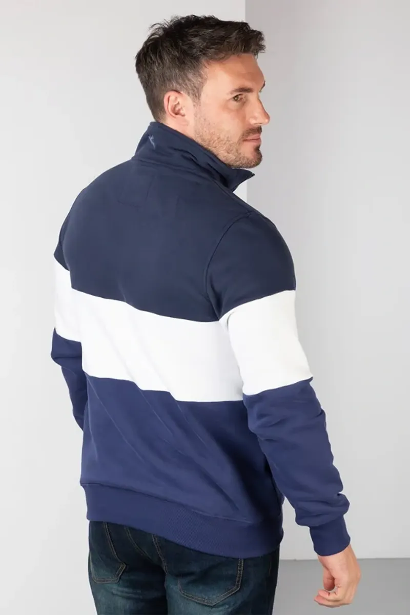 Rydale Byland Men's Sweatshirt - Pheasant in Navy/White/Denim-3
