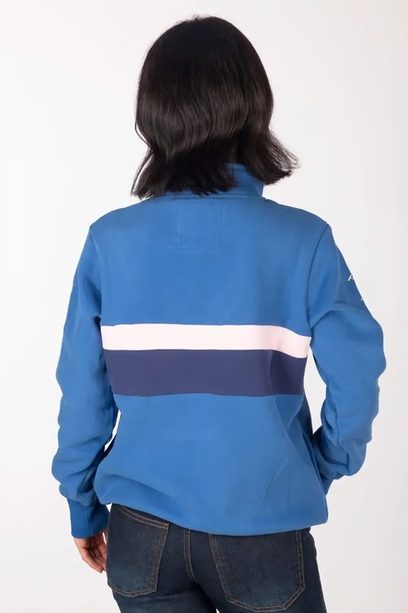 Rydale Ladies Bramham Stripe Sweatshirt in Blue/Navy-1