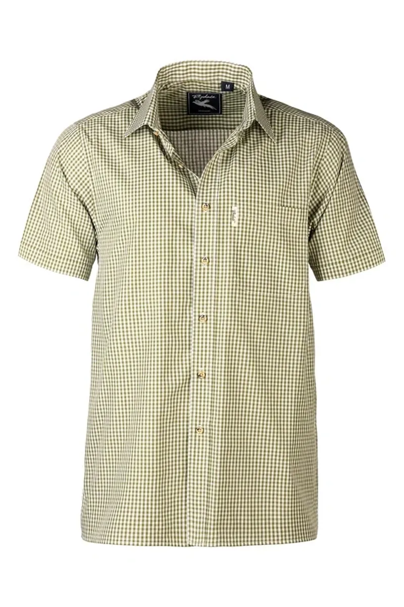 Rydale Men's Short Sleeved Check Shirt in Millington Olive