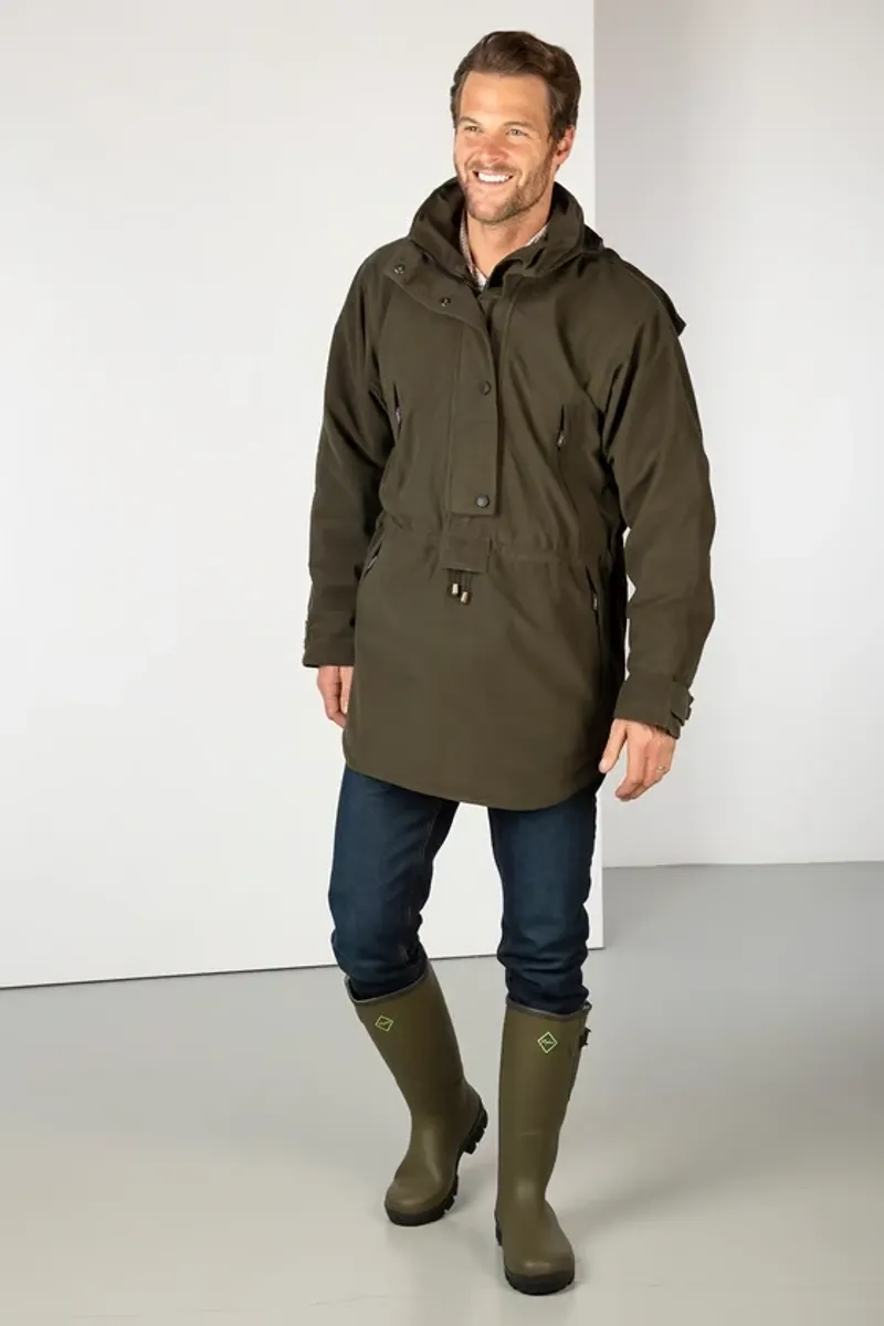 Rydale Danby Mens Long Performance Shooting Smock in Olive-1