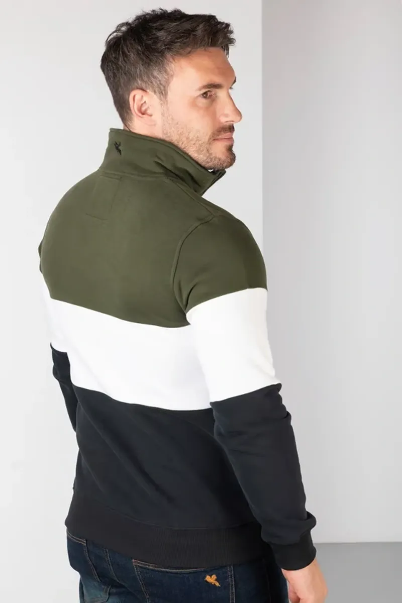 Rydale Byland Men's Sweatshirt - Rydale in Olive/White/Black-3