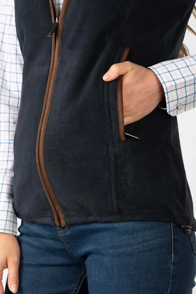 Rydale Ladies Huggate Premium Fleece Waistcoat In Ink-6