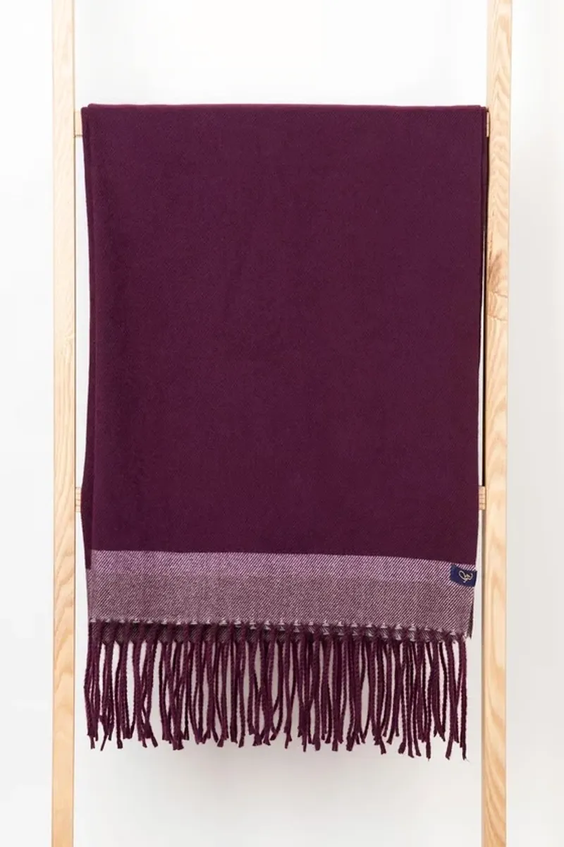 Rydale Ladies Bella Stripe Scarf in Berry/Sorbet/Silver