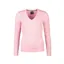 Rydale Emma Ladies V Neck Cable Knit Jumper in Perfect Pink
