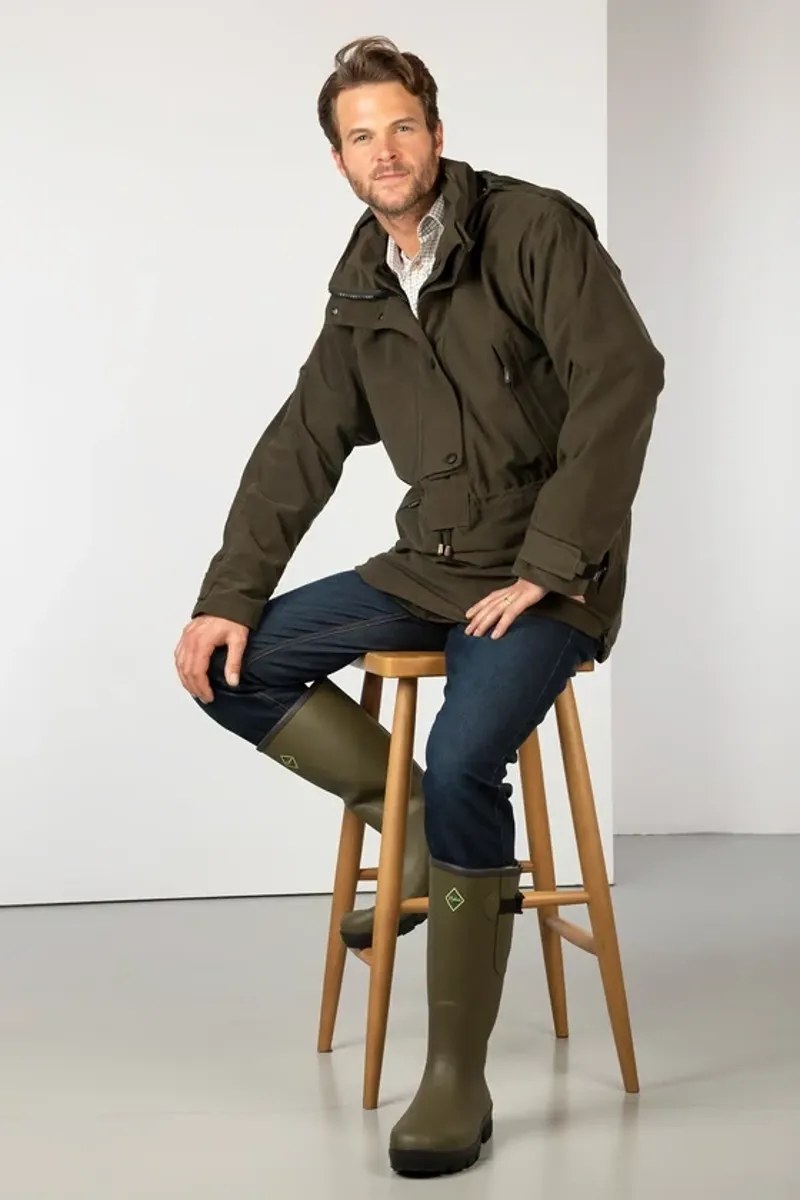 Rydale Danby Mens Long Performance Shooting Smock in Olive-4