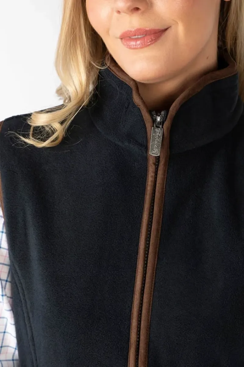 Rydale Ladies Huggate Premium Fleece Waistcoat In Ink-5