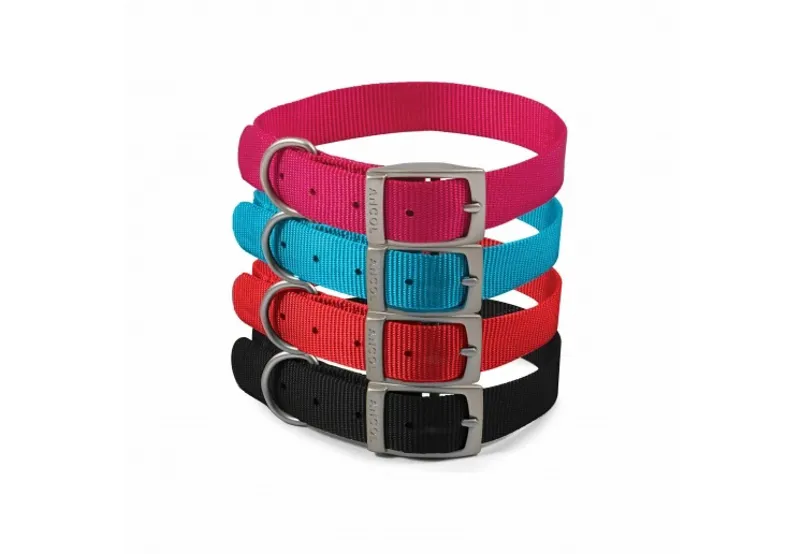 Ancol Viva Nylon Buckle Dog Collar - Red-1