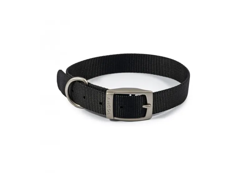 Ancol Viva Nylon Buckle Dog Collar - Black
