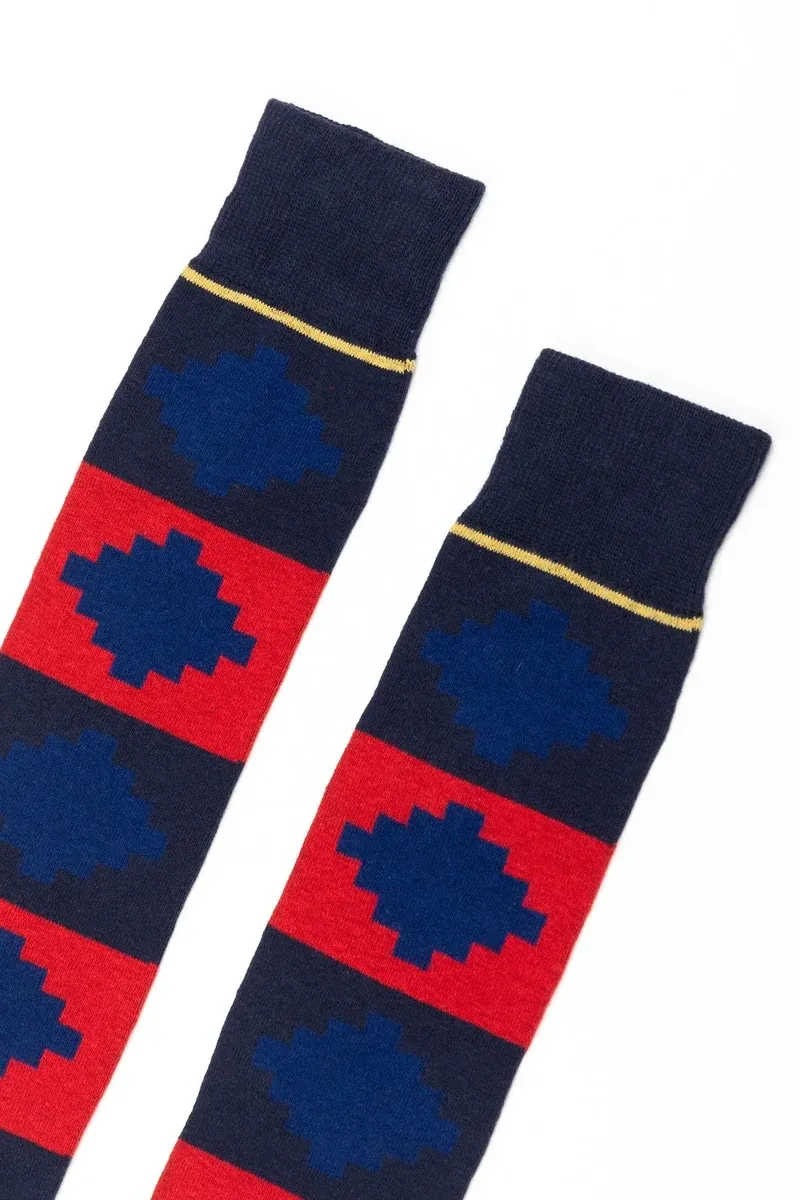 Rydale Ladies Polo Knee Length Riding Socks 4-7 in Navy-1