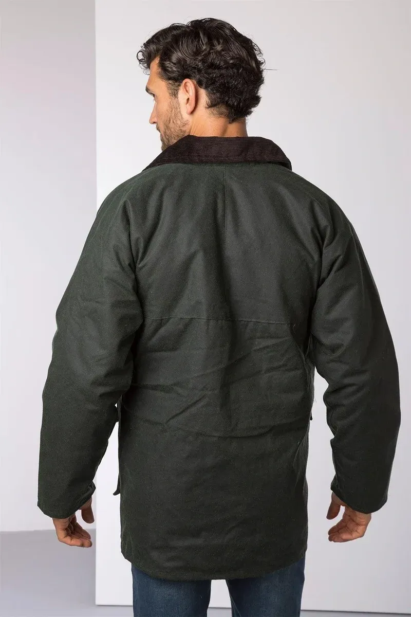 Rydale Thirsk Men's Waxed Jacket in Olive-3