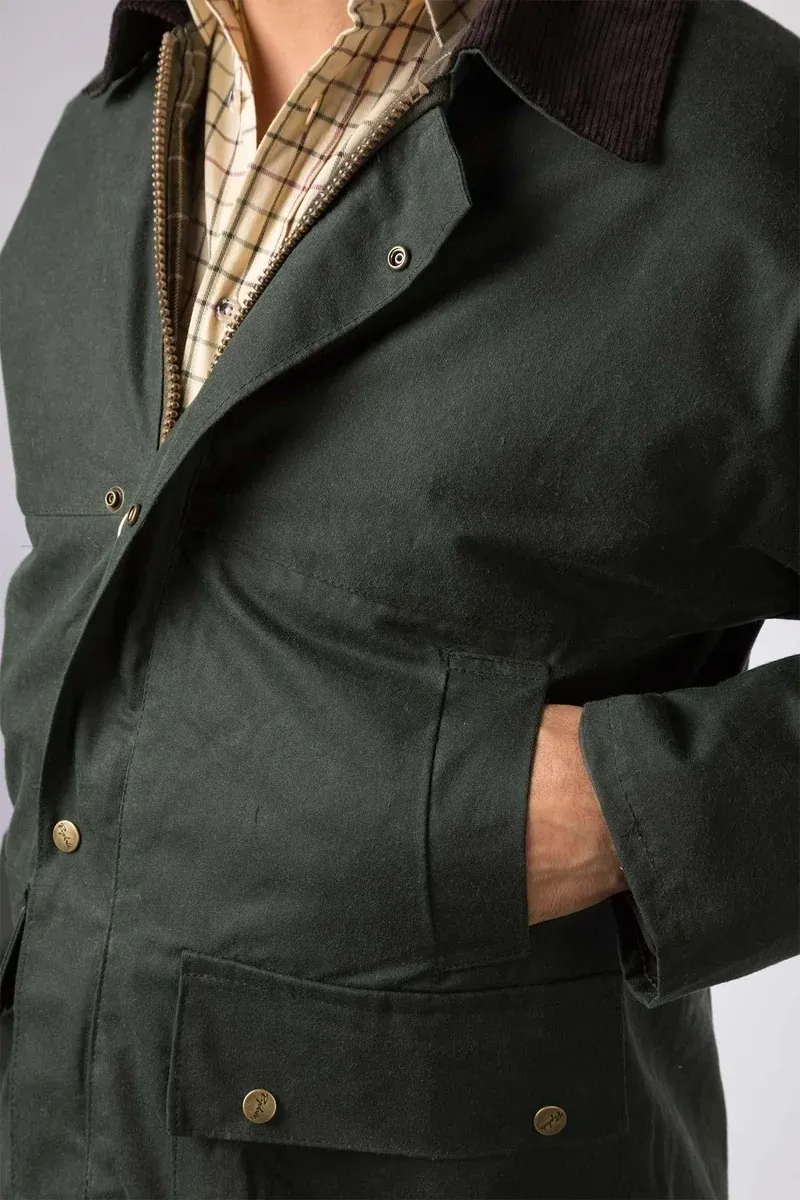 Rydale Thirsk Men's Waxed Jacket in Olive-4