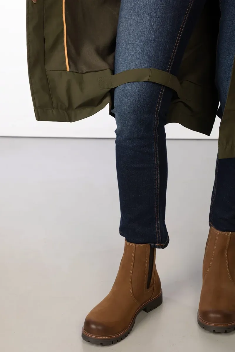 Rydale Ladies Bramham Full Length Coat in Dark Olive-7