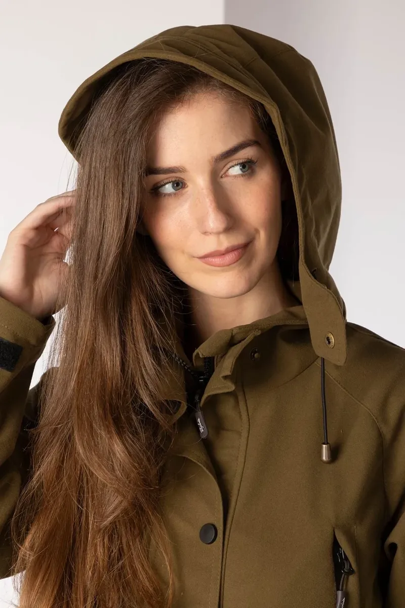 Rydale Ladies Danby Long Performance Shooting Smock in Light Khaki-5