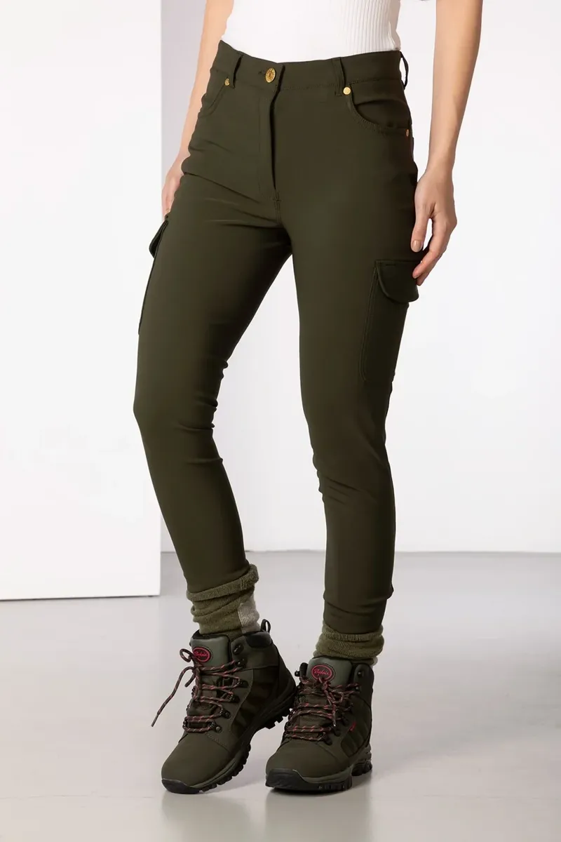 Rydale Aike II Ladies Walking Trousers with Pocket in Khaki-1