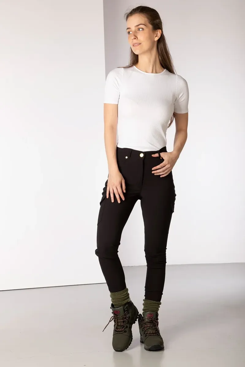 Rydale Aike II Ladies Walking Trousers with Pocket in Black