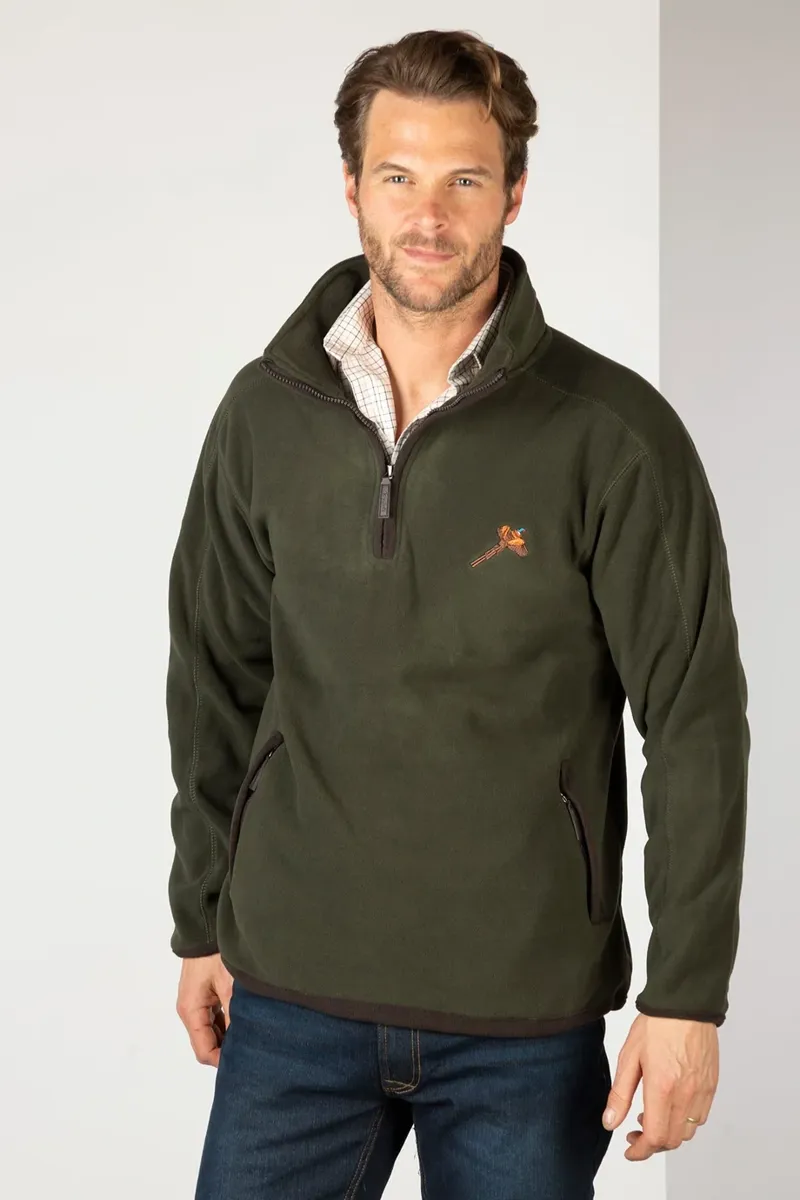 Rydale Gransmoor Men's Half Zip Fleece in Olive-2