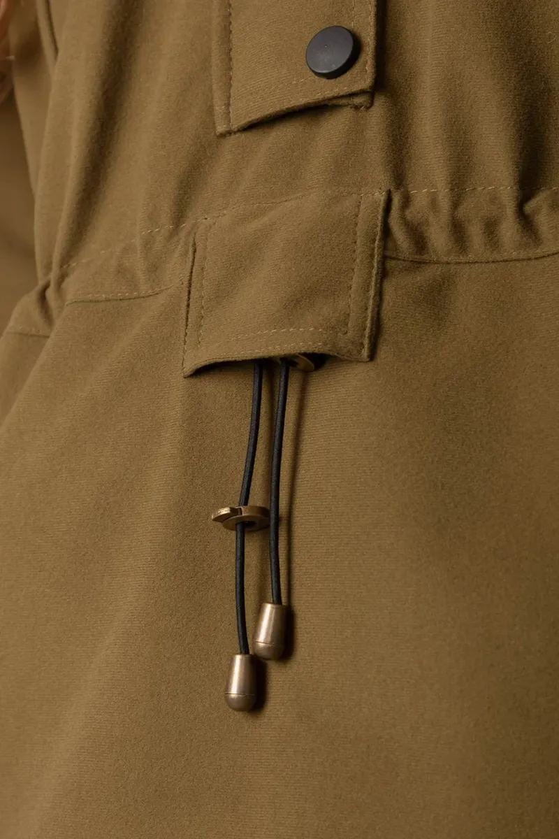 Rydale Ladies Danby Long Performance Shooting Smock in Light Khaki-6