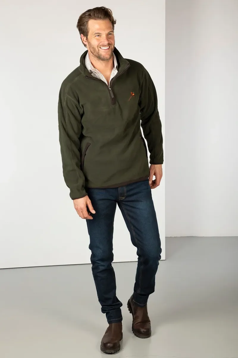 Rydale Gransmoor Men's Half Zip Fleece in Olive-4