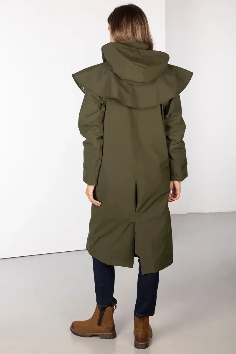 Rydale Ladies Bramham Full Length Coat in Dark Olive-3