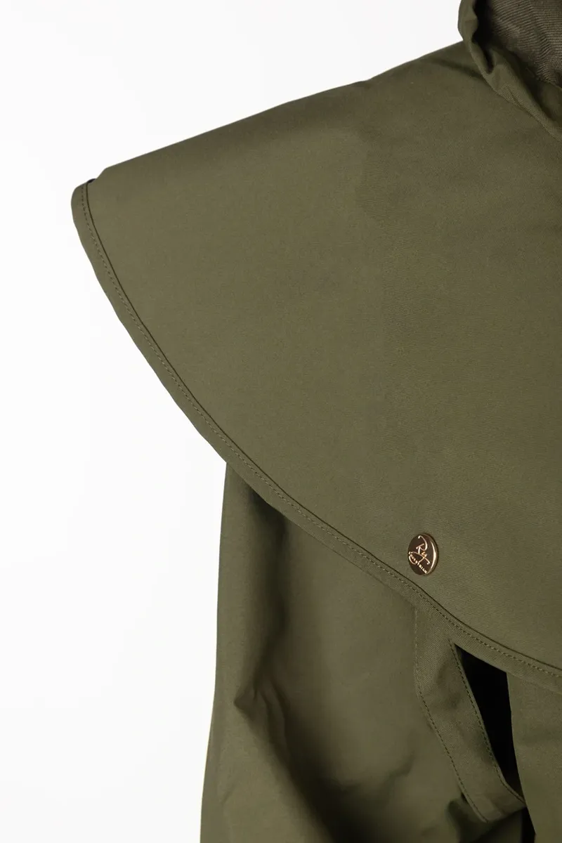 Rydale Ladies Bramham Full Length Coat in Dark Olive-9