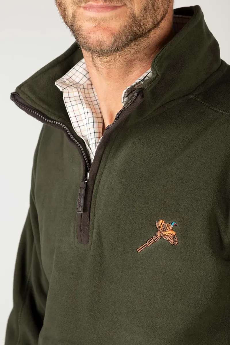 Rydale Gransmoor Men's Half Zip Fleece in Olive-7