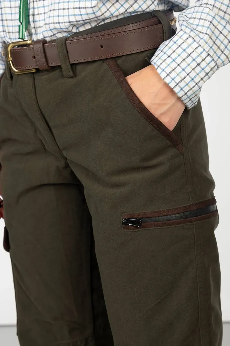 Rydale Ladies Danby Shooting Trousers in Dark Olive-7