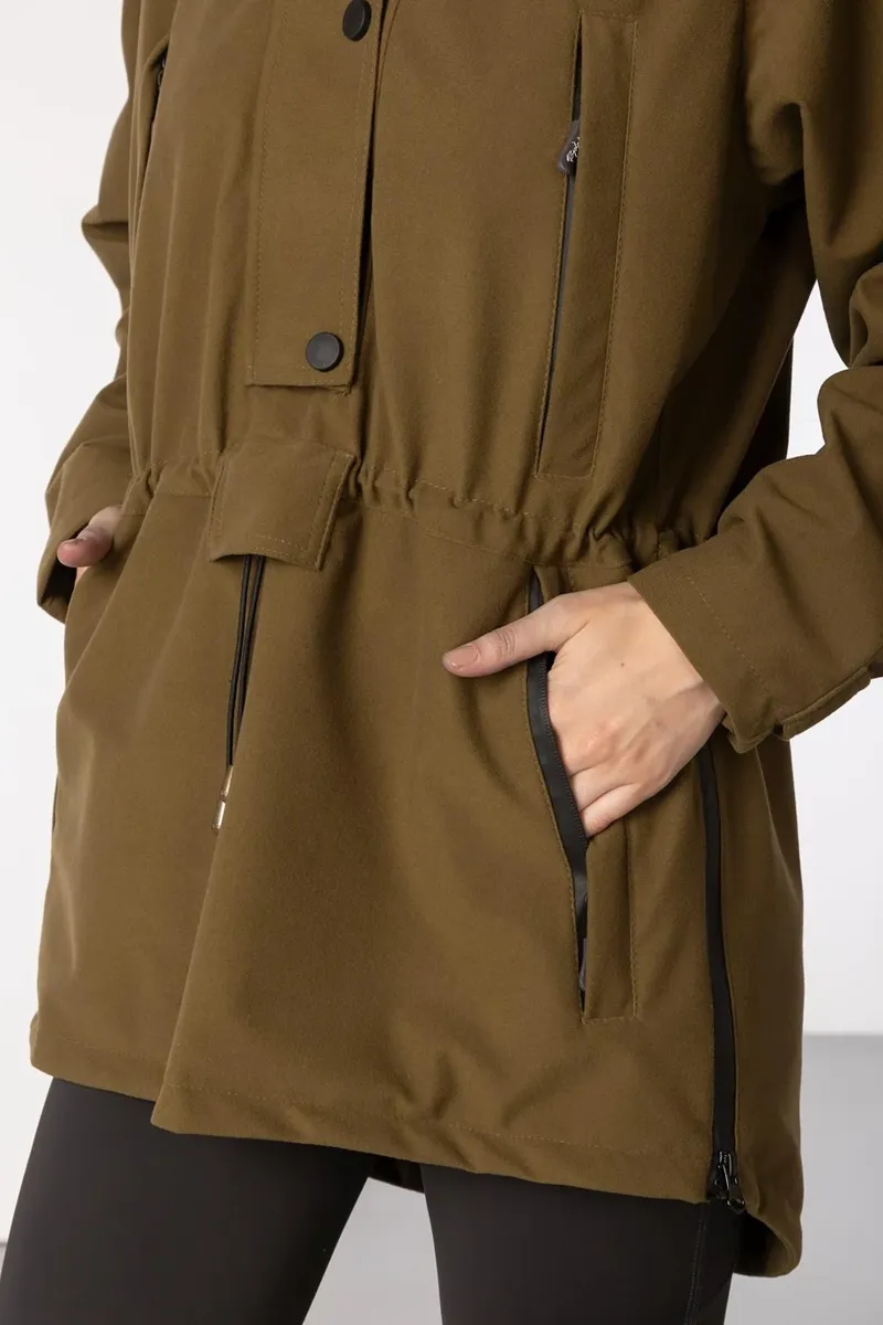 Rydale Ladies Danby Long Performance Shooting Smock in Light Khaki-4