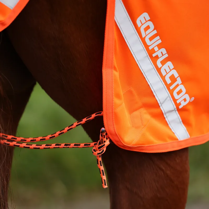 Shires EQUI-FLECTOR Mesh Exercise Sheet in Orange-2