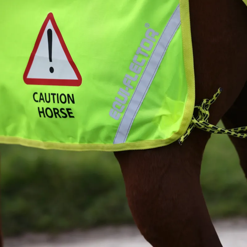Shires EQUI-FLECTOR Mesh Exercise Sheet in Yellow-3