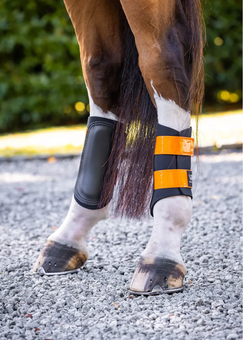 Woof Wear Reflective Club Brushing Boots in Orange-2