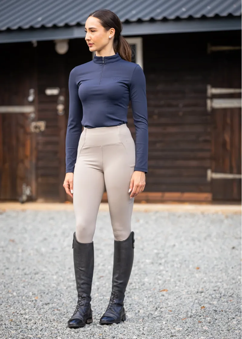 Woof Wear Ladies Original Full Seat Riding Tights in Stone-2