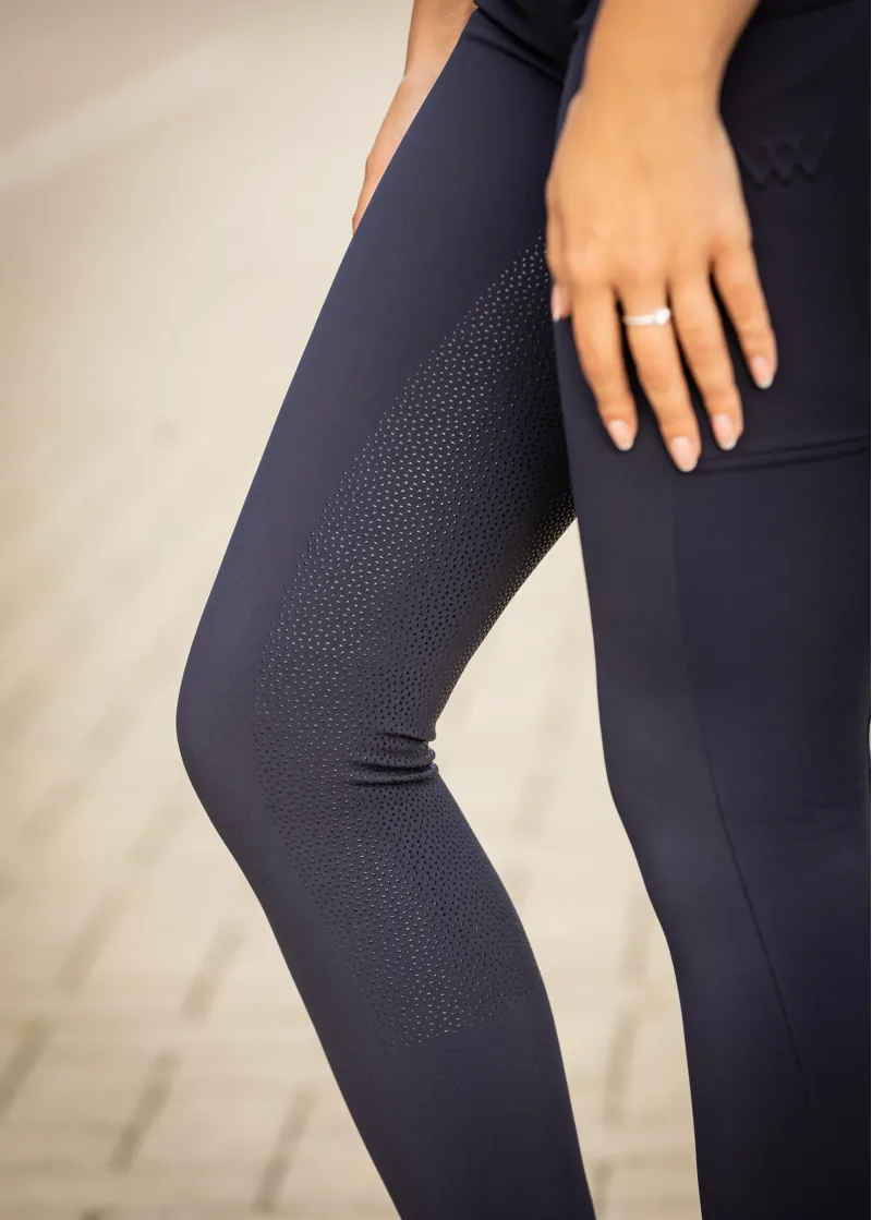 Woof Wear Ladies Original Full Seat Riding Tights in Navy-4