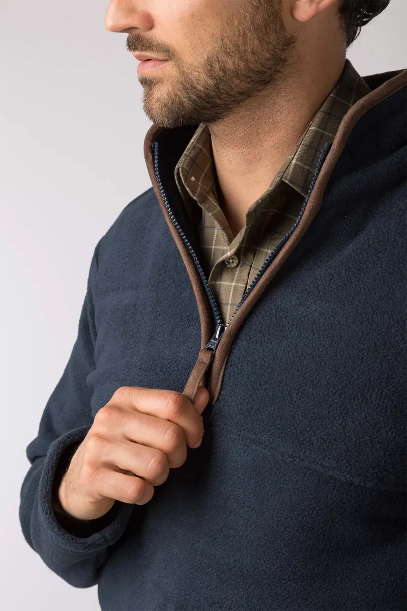 Rydale Men's Huggate Overhead Fleece in Ink-4