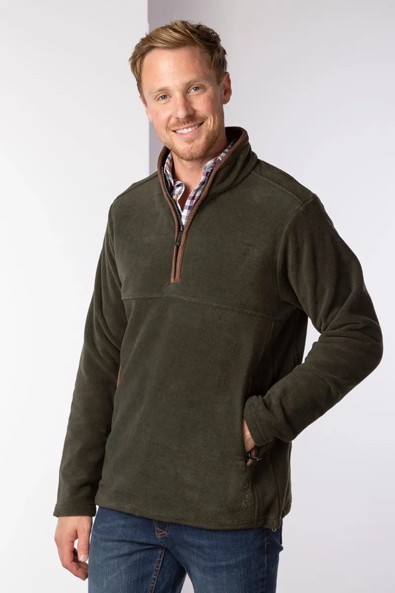 Rydale Men's Huggate Overhead Fleece in Khaki-2