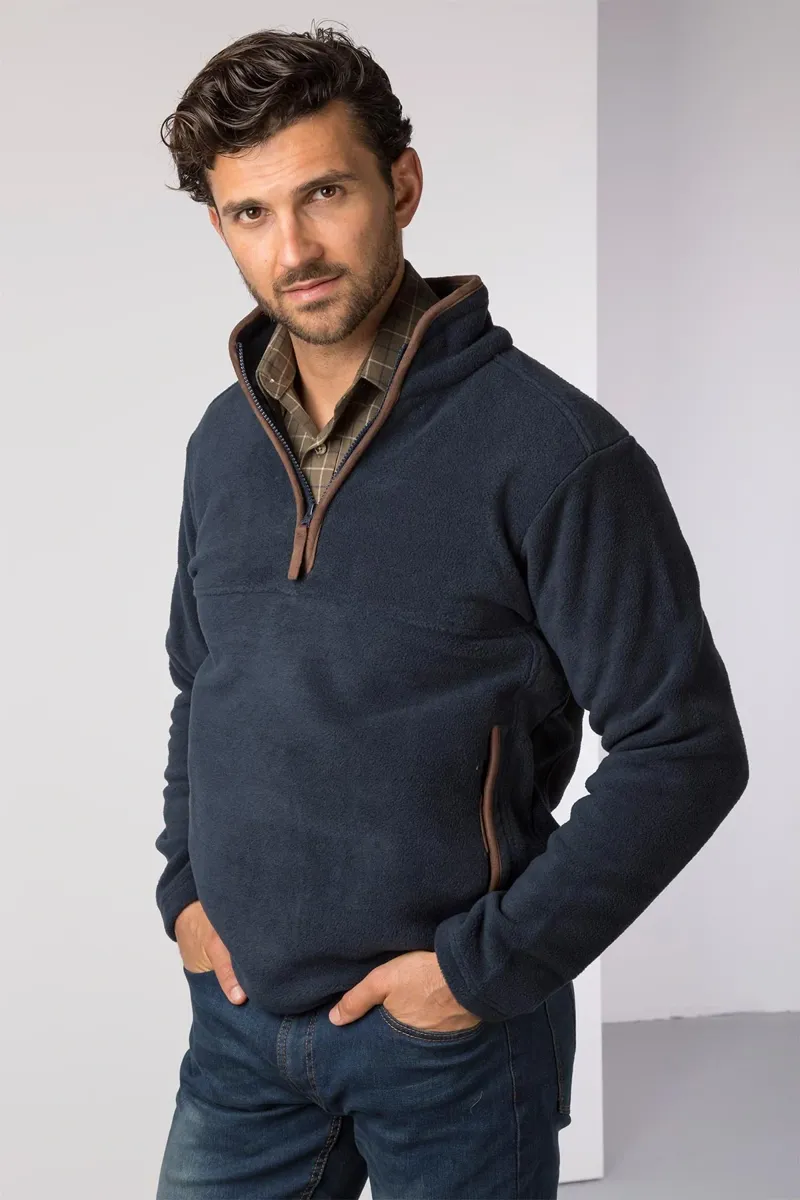 Rydale Men's Huggate Overhead Fleece in Ink-1