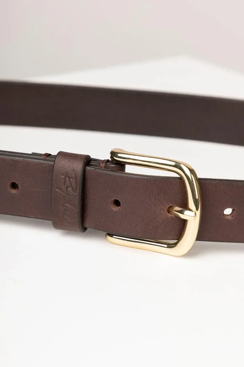 Rydale Ladies Lucinda Leather Snaffle Belt in Brown-2