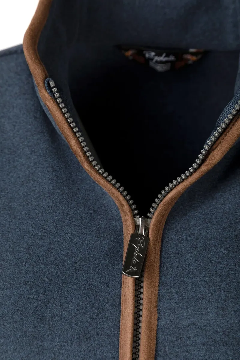 Rydale Ladies Huggate Premium Fleece Waistcoat In Marl Navy-8