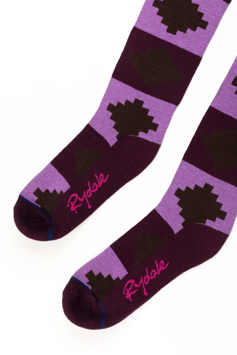 Rydale Ladies Polo Knee Length Riding Socks 4-7 in Berry-2