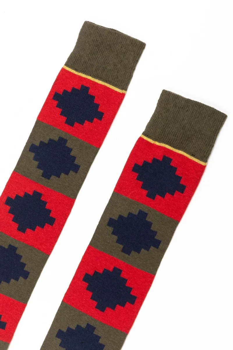 Rydale Ladies Polo Knee Length Riding Socks 4-7 in Olive-1