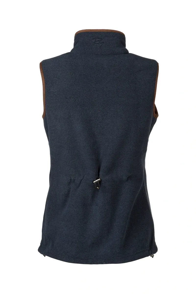 Rydale Ladies Huggate Premium Fleece Waistcoat In Marl Navy-7