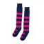Rydale Ladies Broadstripe Knee Length Riding Socks 4-7 in Navy