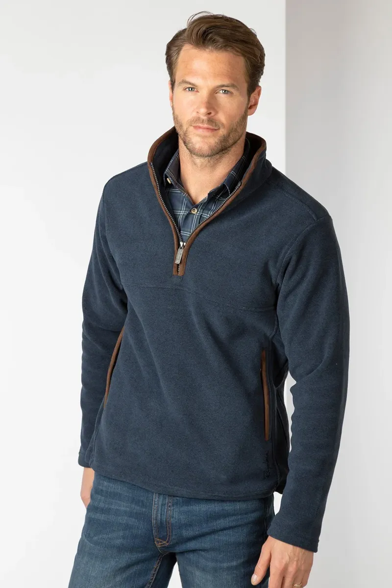 Rydale Men's Huggate Overhead Fleece in Ink