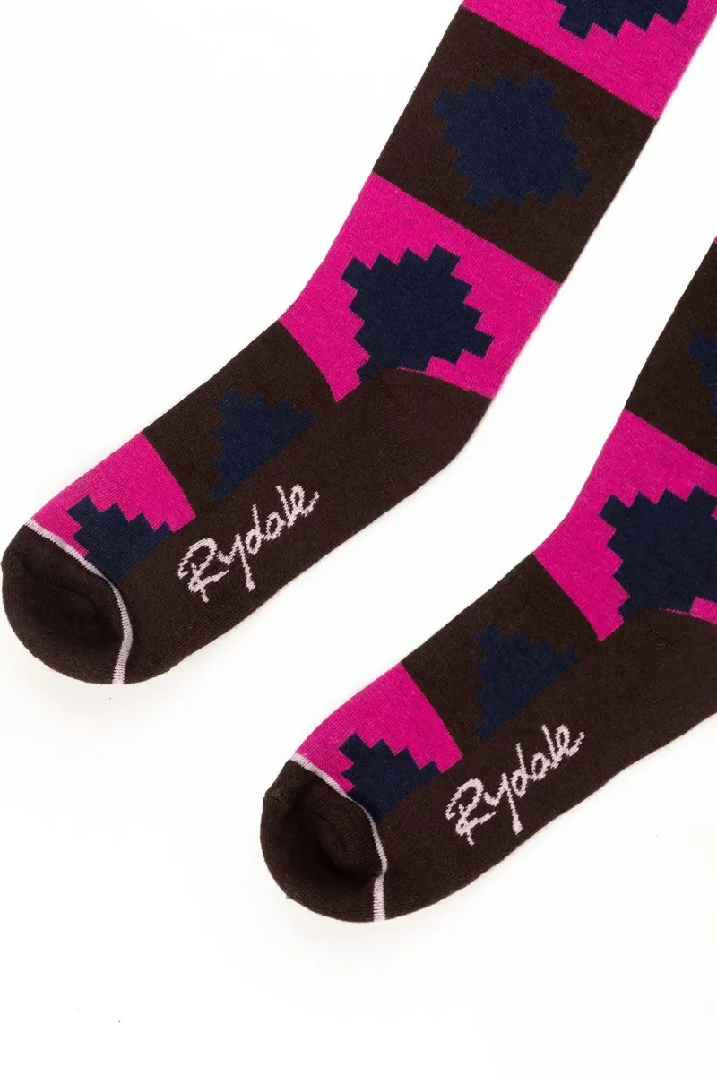 Rydale Ladies Polo Knee Length Riding Socks 4-7 in Dark Brown-2