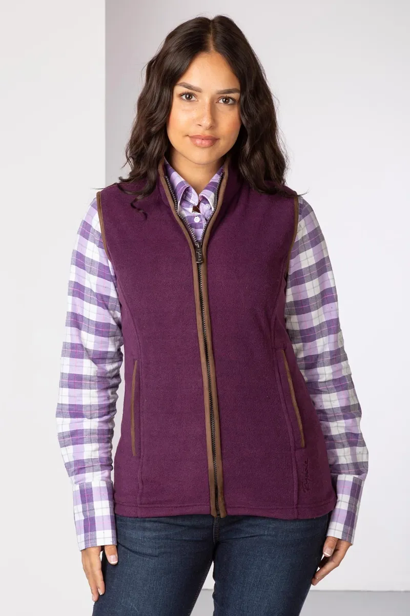Rydale Ladies Huggate Premium Fleece Waistcoat In Berry